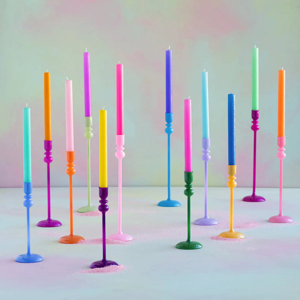 RAINBOW TAPER CANDLE, BOXED SET OF 4