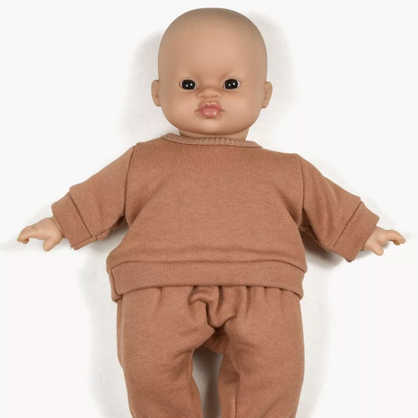 Sweatsuit in "Terracotta" for Minikane Soft-bodied Babies