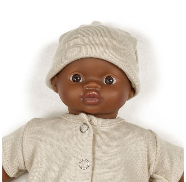 Lili Set with Cap in "Linen" for Minikane Soft-bodied Babies