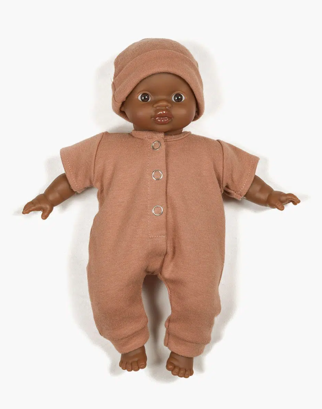 Lili Set with Cap in "Terracotta" for Minikane Soft-bodied Babies