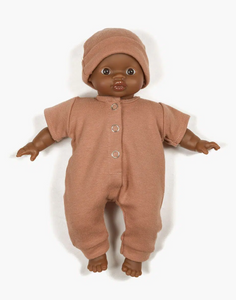 Lili Set with Cap in "Terracotta" for Minikane Soft-bodied Babies