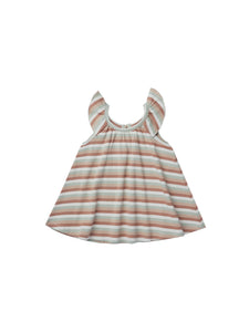 ruffle swing dress | summer stripe