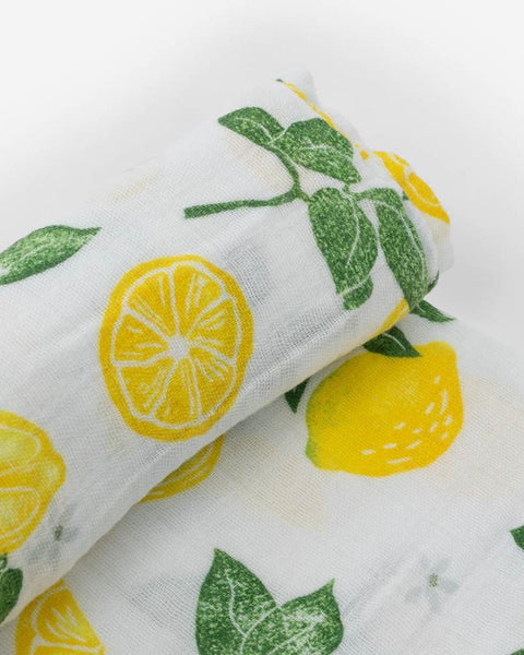 Cotton Muslin Swaddle Blanket - Lemon Drop
