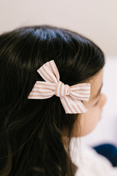 CLASSIC - ROSE GOLD STRIPE BOW