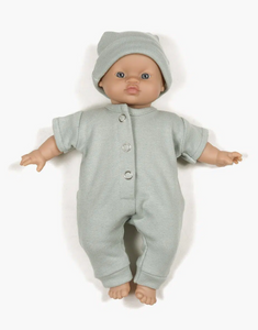 Lili Set with Cap in "Sage" for Minikane Soft-bodied Babies