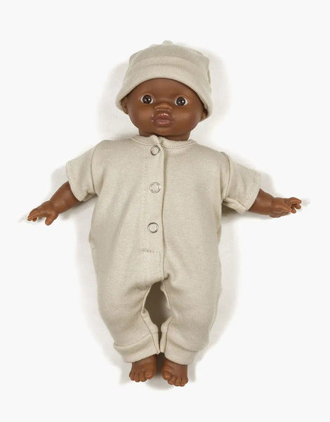 Lili Set with Cap in "Linen" for Minikane Soft-bodied Babies