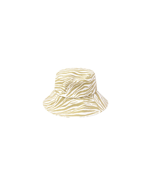 bucket hat || lemon daisies, zebra, camel check