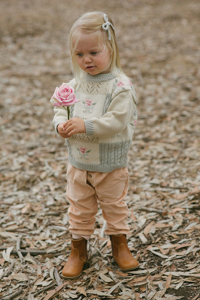 Rose Bouquet Patchwork Sweater