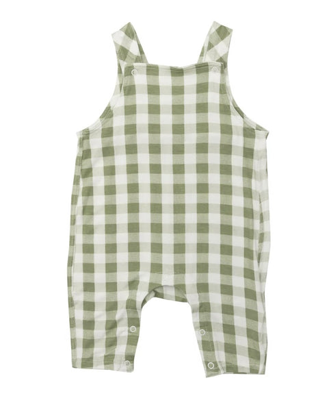 BAMBOO OVERALLS - GINGHAM SAGE