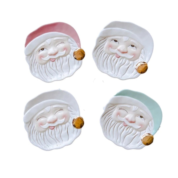 Glitterville Papa Noel Cookie Plates