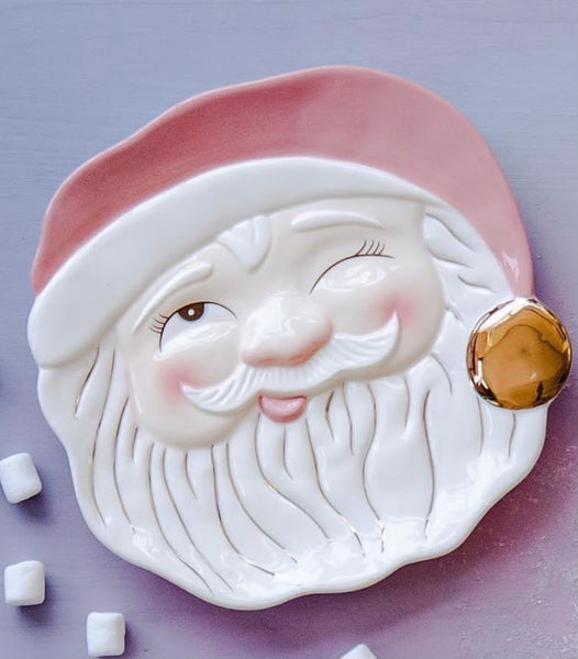 Glitterville Papa Noel Cookie Plates