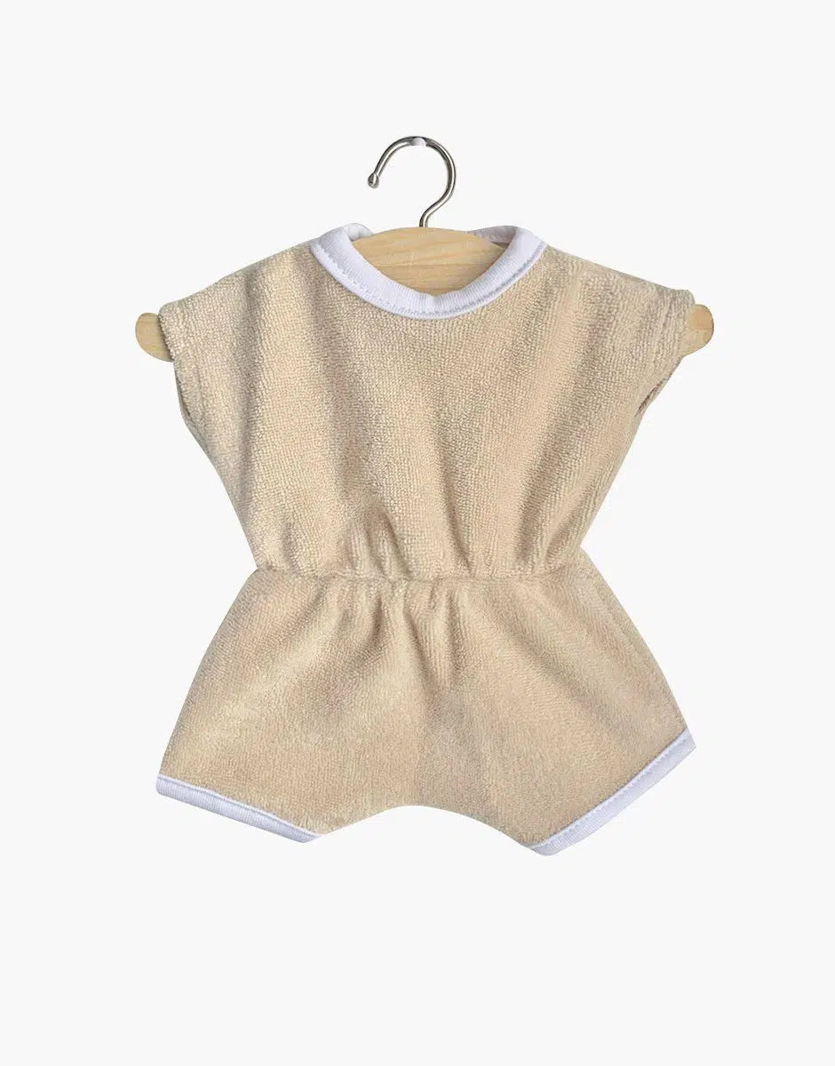 Terry Romper in "Linen" for Minikane Soft-bodied Babies
