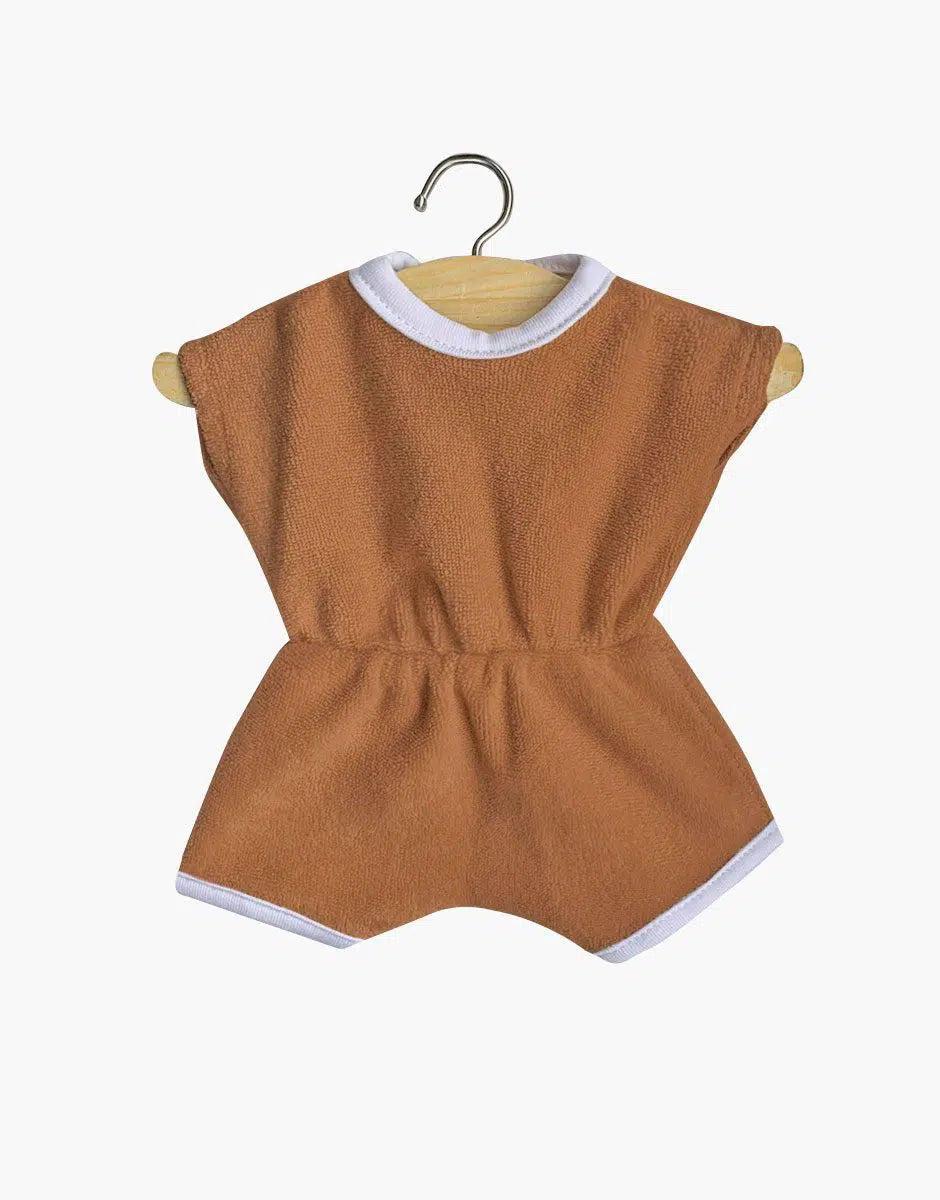 Terry Romper in "Terracotta" for Minikane Soft-bodied Babies