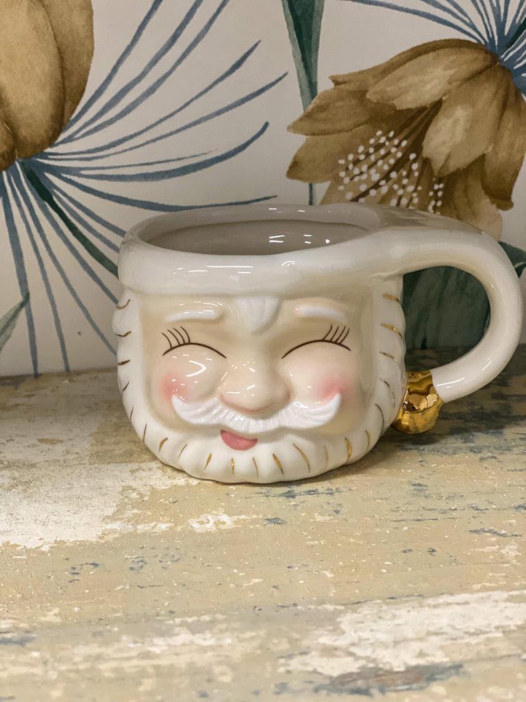 Papa Noel Mug, White - Glitterville Studios